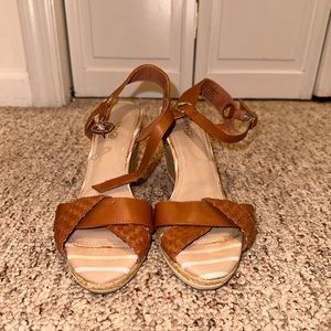 Sperry strappy wedge heel